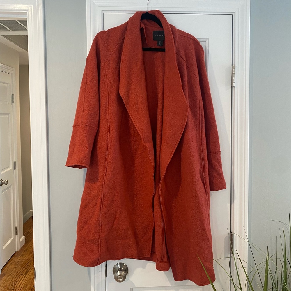 TAHARI orange trench coat